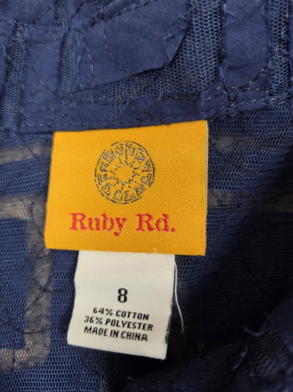 Ruby Rd. Navy Sheer Textured Button-Front Jacket - Picture 2 of 8